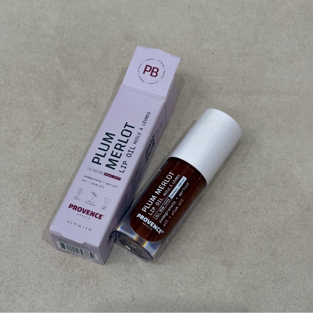 Provence Beauty Plum Merlot Lip Oil Hydrating Gloss Treatment